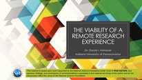 Icon foR: The Viability of a Remote Course-Based Research Experience